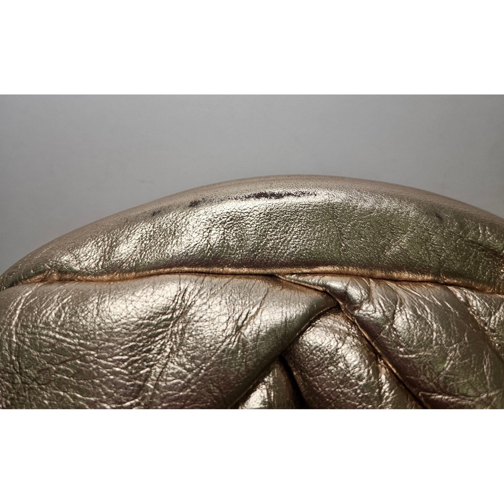 Park Avenue International Vintage 80s Gold Metallic Leather Pouch Clutch Bag USA - Picture 15 of 15